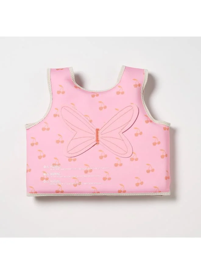 SUNNY LIFE Kids Swim Vest 3-6 Cotton Candy Cherry